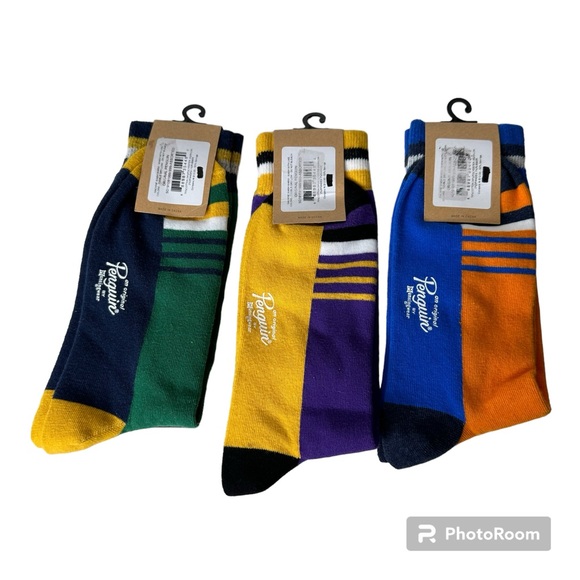 Original Penguin Class of 2019 3 Pair Crew Set Socks Graduation Multi-Colored - Picture 2 of 3